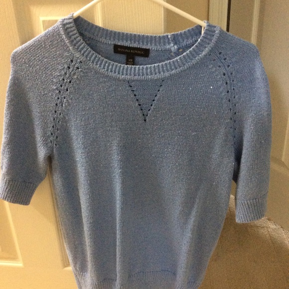 Women’s Tops 3 for $10!!🎉HPBlue sparkle sweater banana republic - Picture 2 of 3